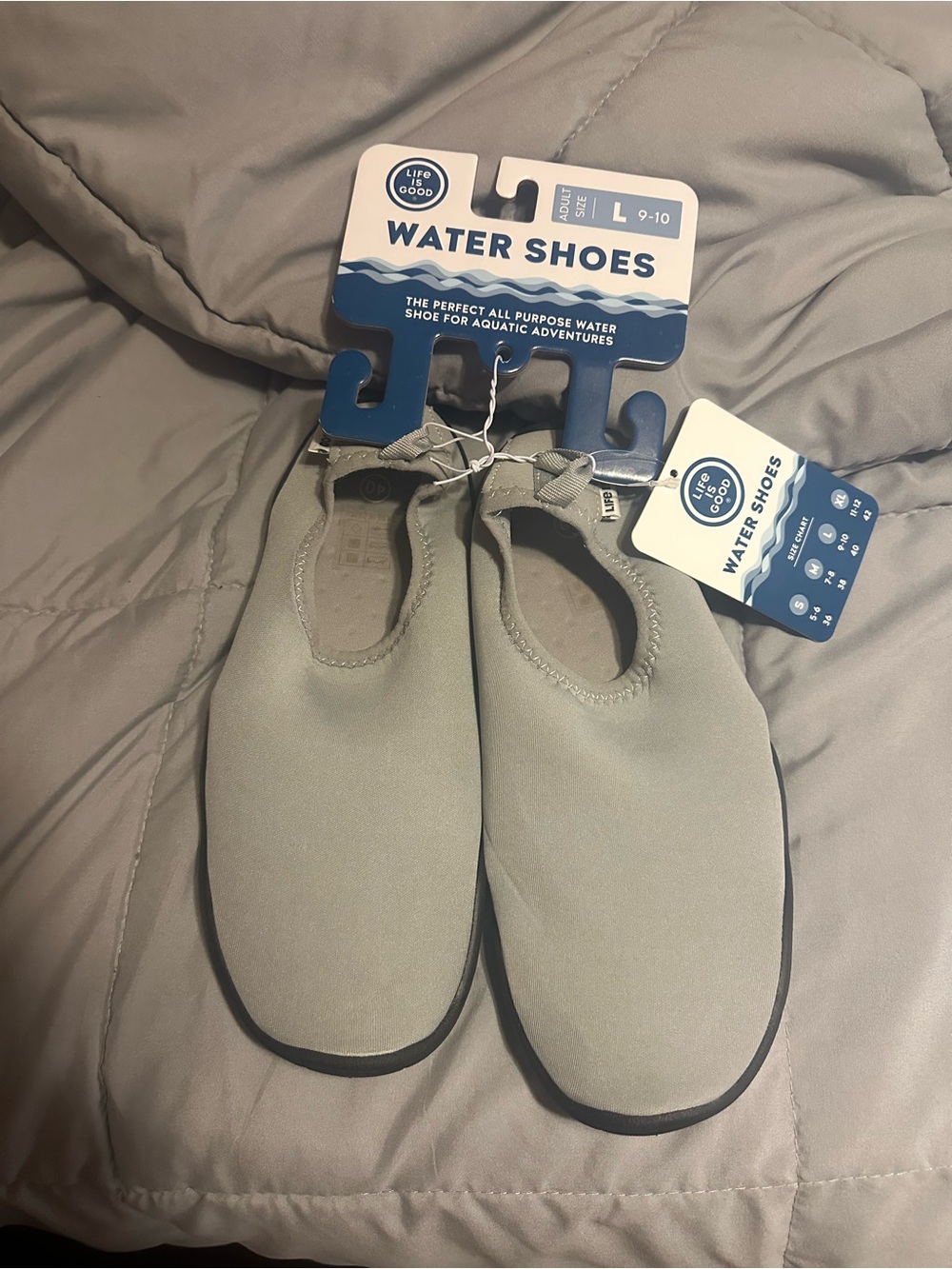 Life Is Good Light Gray Water Shoes - Adult Size L